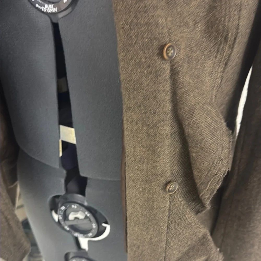 CaBi Brown Ruffle Front Wool Blazer - Picture 4 of 10